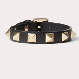 Valentino black rockstud bracelet